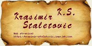Krasimir Staletović vizit kartica